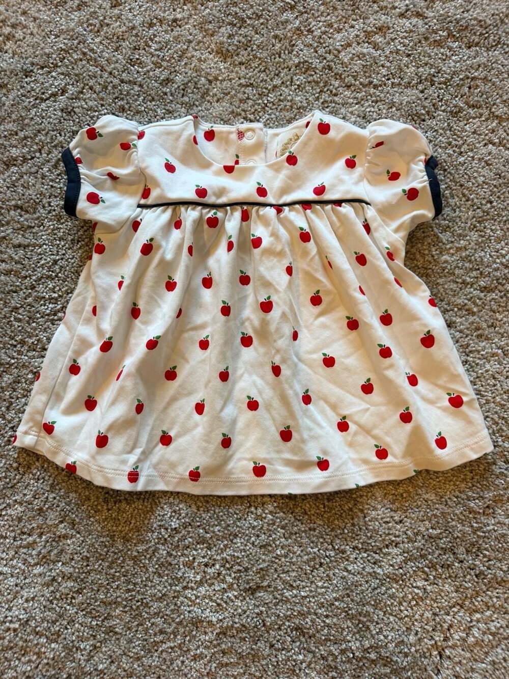 The Beaufort Bonnet Company Apple Print Pima Cotton Dress 18-24 Months